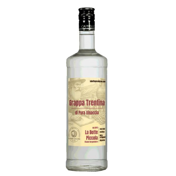 bottiglia grappa cappelletti vecio lambic bianca