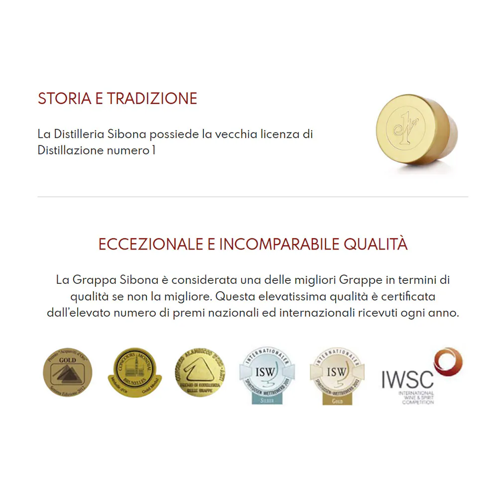 grappa sibona premi
